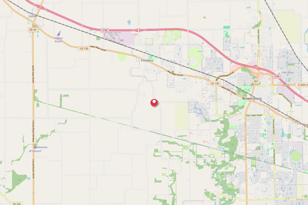 Map of Brownsburg, IN