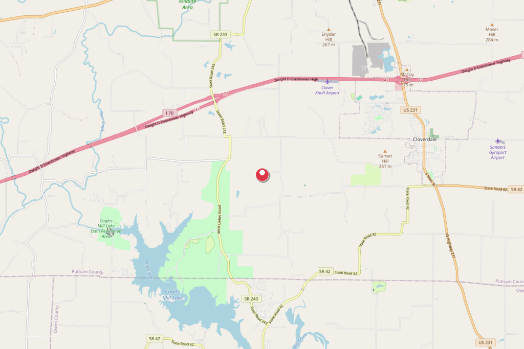 Map of Cloverdale, IN