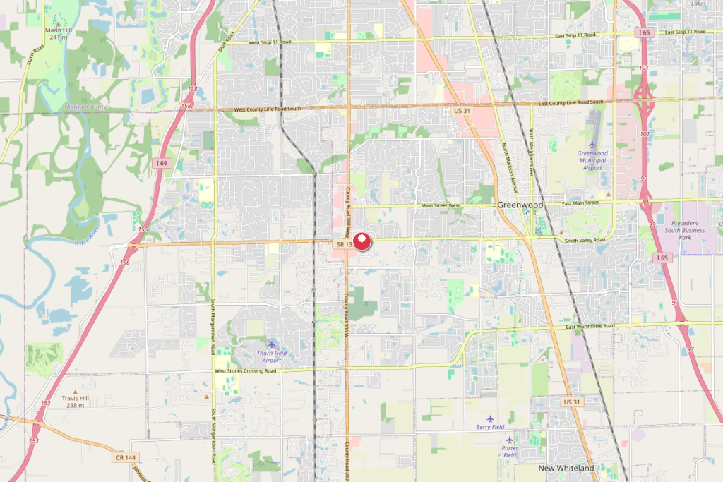 Map of Greenwood, IN