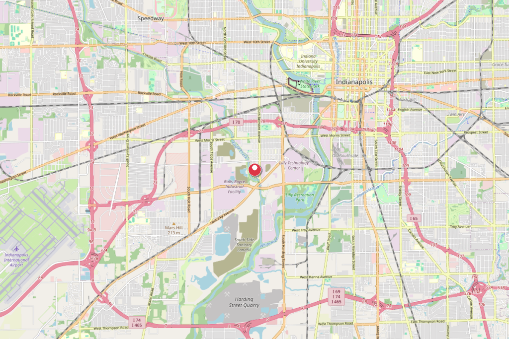Map of Indianapolis, IN