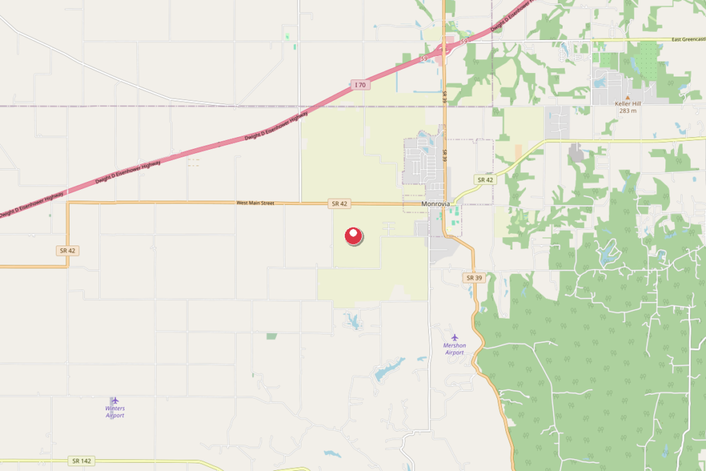 Map of Monrovia, IN