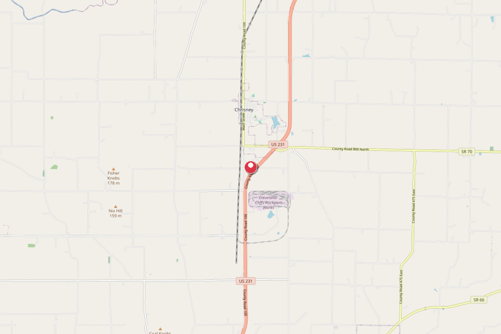 Map of Spencer, IN