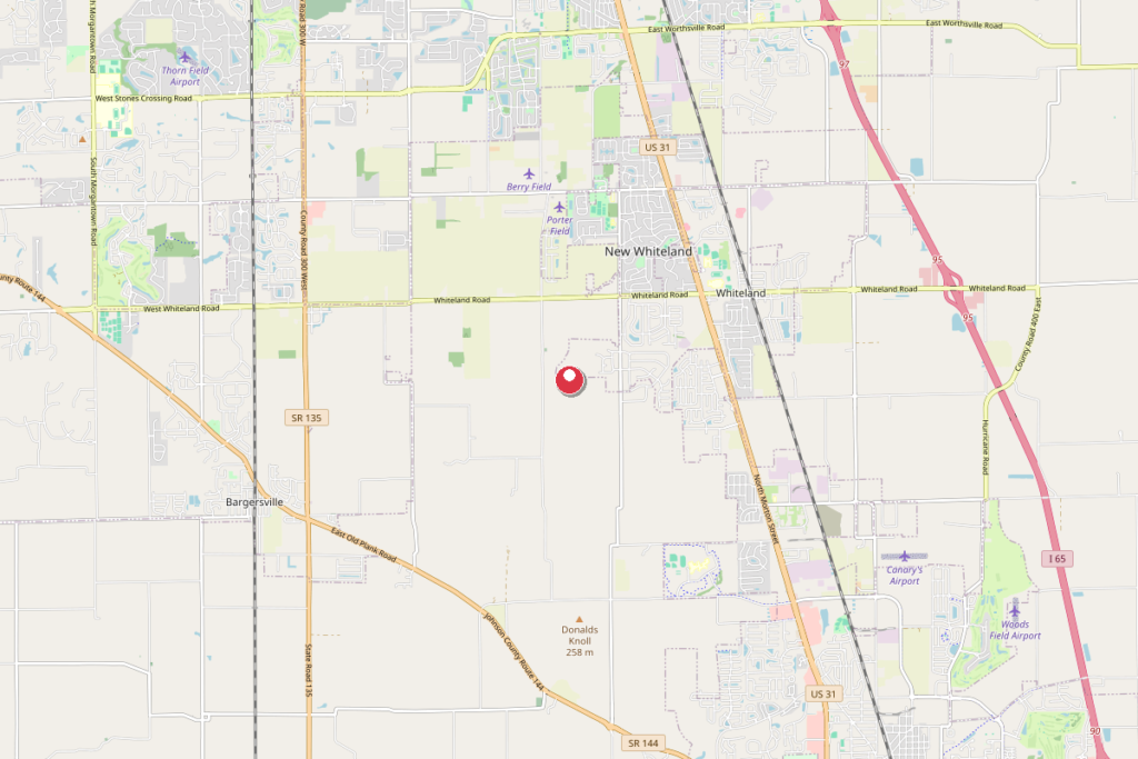 Map of Whiteland, IN